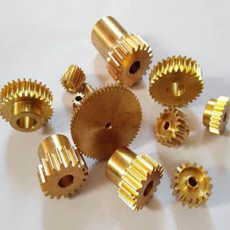 Parti di lavorazione micro di alta precisione di piccolo diametro resistenti CNC in ottone con dentatura curva
